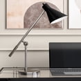 thumbnail image 2 of Evelyn&Zoe Regina 22" Mid-Century Modern Metal Table Lamp with Black Cone Metal Shade, 2 of 6