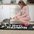thumbnail image 4 of Halloween Kitchen Rug Set Of 2 Absobent Kitchen Mats for Floor,Horror Pumpkin Bat Ghost Happy Halloween Kitchen Rugs and Mats for Bathroom,Room Bath (47x17+30x17 Inches), 4 of 7