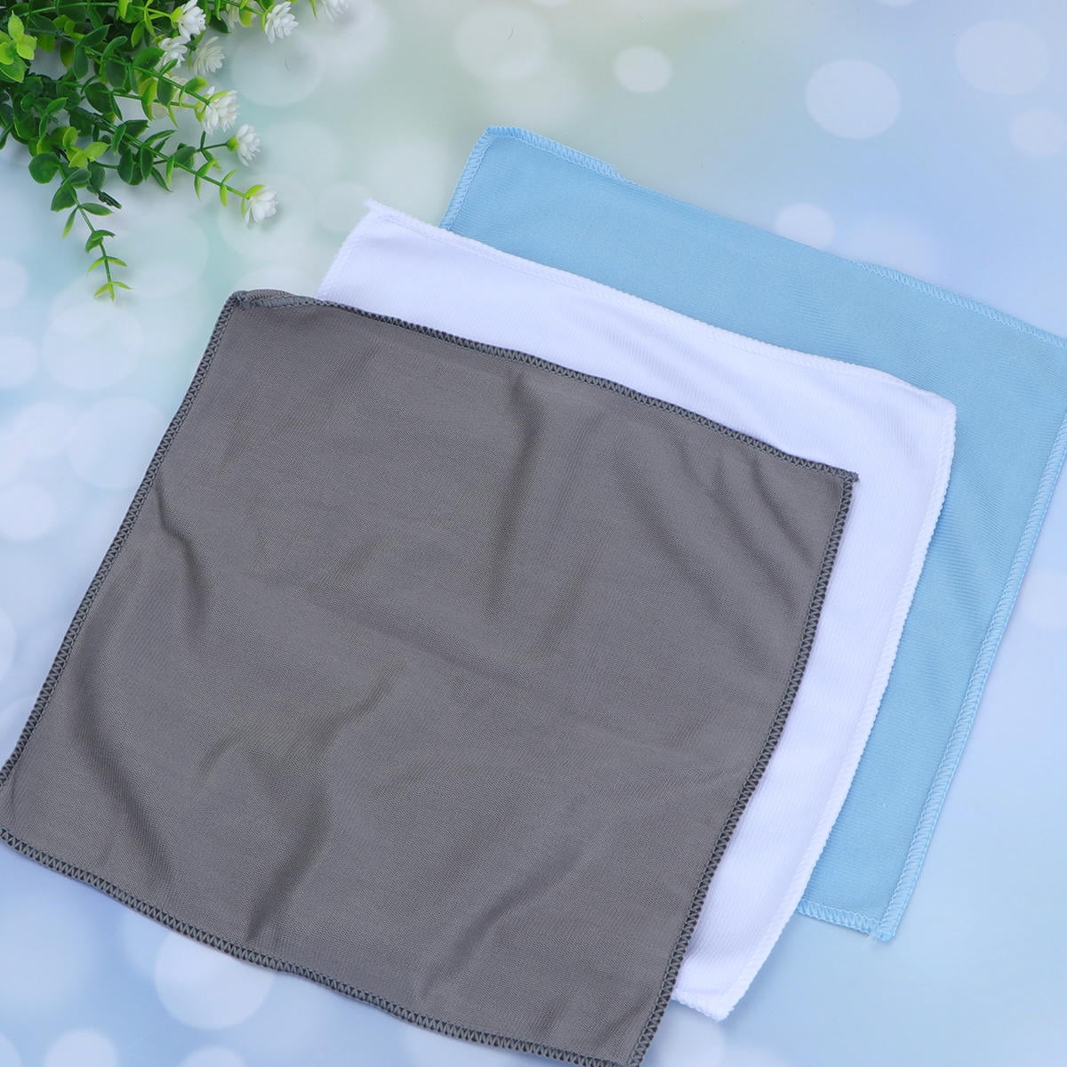COOPHYA 6pcs Microfiber Glass Cleaning Wipes Blue for Household Cleaning Tasks
