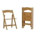 thumbnail image 2 of Flash Furniture Commercial Grade Oak Solid Wood Folding Dining Chair - Set of 4, 2 of 13