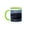 Green/White, variant on 3drose, Japan, Honshu Island. Mt. Fuji and Lake at Sunrise., 11oz Two-tone Green Mug