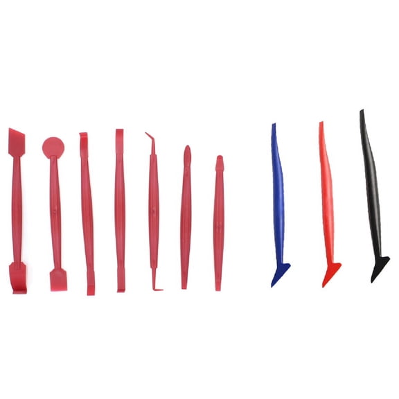 1set Car Wrapping Flexible - Squeegee Curved Slot Tint Tool & 7x Car Sticker Vinyl Wrap Film Squeegee Scraper Tools