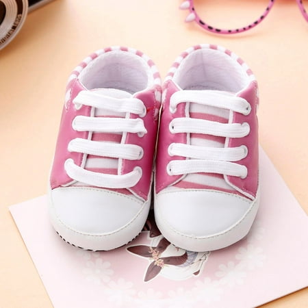

Herrnalise Newborn Infant Baby Girls Crib Shoes Soft Sole Anti-slip Sneakers Bandage Shoes