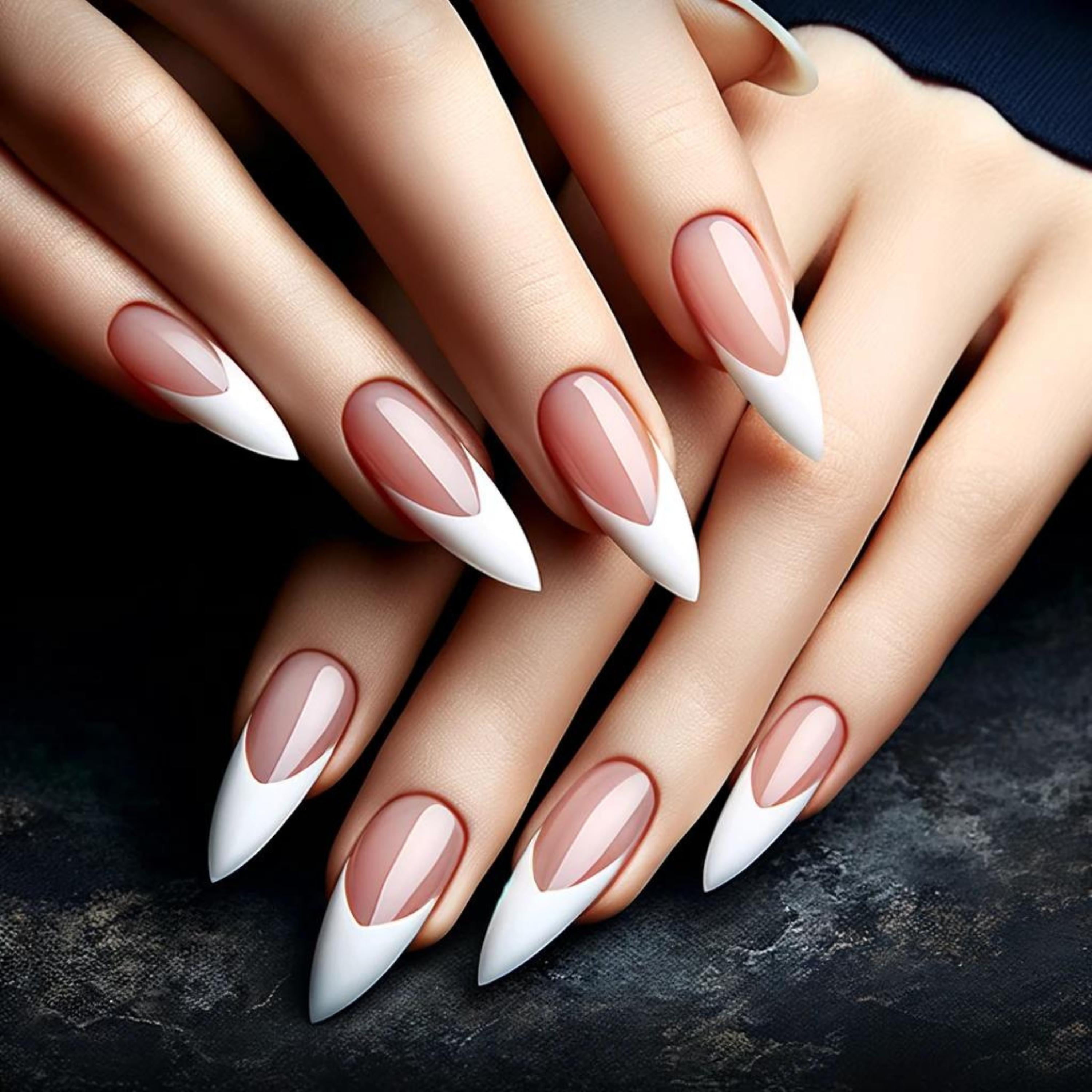 NABulous™ Clear Stiletto Long Soft Gel Nail Starter Kit | Professional Nail Kit | Long Length Full Cover Nail Tips | DIY Manicure Essentials (Stiletto Long)