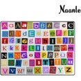 thumbnail image 3 of GZHJMY Alphabet Non Slip Area Rug for Living Dinning Room Bedroom Kitchen, 4' x 5'(48 x 63 Inches / 120 x 160 cm), Alphabet Nursery Rug Floor Carpet Yoga Mat, 3 of 6