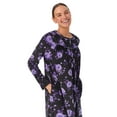 thumbnail image 5 of Aria Women’s Long Sleeve Strech Velour 44" Sleepwear Gown, Sizes S-4X, 5 of 6