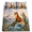 Fold Hem 55x60, variant on Lotusprint LLC 2D Print Fox Mountain Quilt Bedding Set 55x60, Wildlife Bedroom Decor