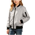thumbnail image 5 of 8-9 Years Big Boys Bomber Jacket Zip Up Lightweight Flight Coat Casual Outerwear, 5 of 8