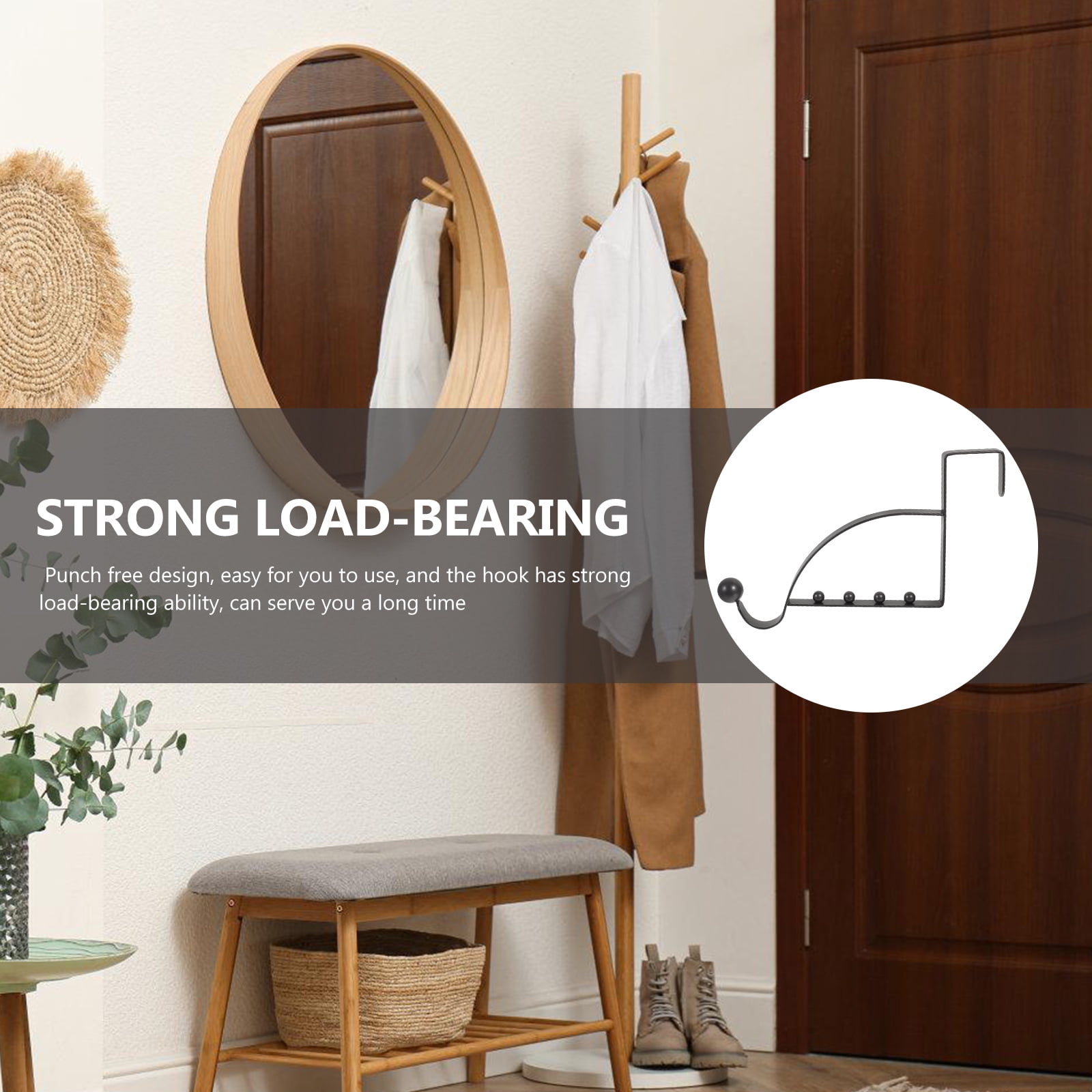 Over the door hook 2pcs Over The Door Hook Hanger Household Over Door