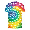 thumbnail image 5 of Taqqpue Mens Tie Dye T Shirt Short Sleeve Round Neck Shirts Summer Muscle Gym Tops Casual Quick Dry Workout Athletic Bodybuilding Cotton Tee, 5 of 5