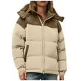 thumbnail image 1 of Parka Décontractée à Manches Longues avec Capuche et Col Montant à Fermeture Éclair pour Femmes, 1 of 9