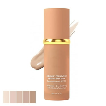 Biomimic Foundation 4 in 1 Spectrum 4 in 1 Biomimic Light Spectrum Foundation with SPF 50  Longwearing & Waterproof Korean Makeup