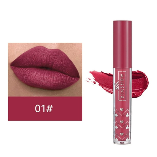 Salud y Belleza, Belleza y Maquillaje, Lápiz Labial/Brillo Labial, Lápiz Labial, Brillo Labial Mate, Acabado Mate, Antiadherente, Resistente a la Decoloración, Maquillaje, Brillo Labial