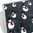 thumbnail image 4 of PAVILIA Premium Christmas Sherpa Throw Blanket | Snowman Decoration, Fleece, Plush, Warm, Cozy Reversible Microfiber Holiday Blanket | Christmas Gift - 60x80, 4 of 7