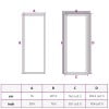 thumbnail image 6 of vidaXL Black ESG Glass and Aluminum Interior Door 1 Piece 29.9"x79.3" 1.4" Thick, 6 of 7