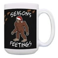 thumbnail image 1 of ThisWear Christmas Sarcasm Mug Christmas Sasquatch Seasons Feetings 15oz Coffee Mug Black, 1 of 4