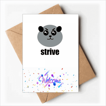 Chinese Herbivores Fat Lovely Pandas Welcome Back Greeting Cards Envelopes Blank