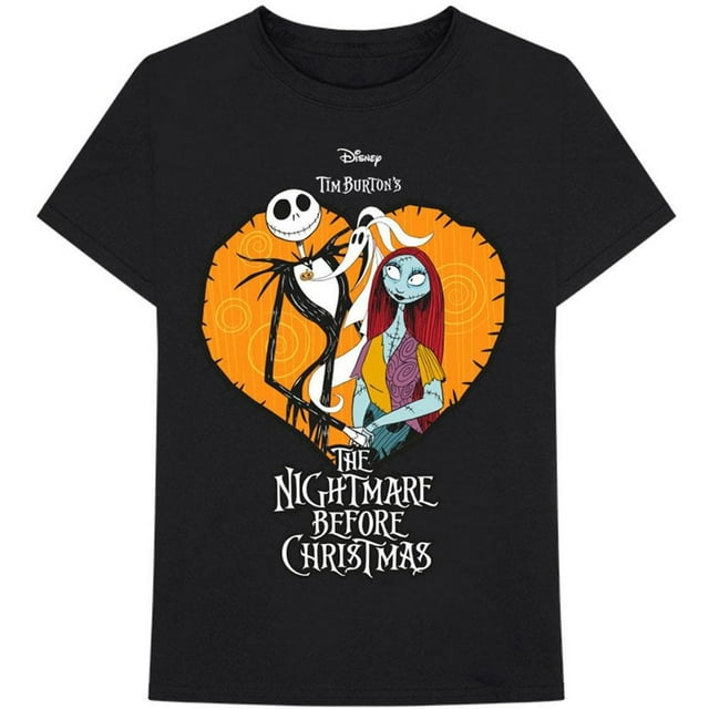 Nightmare Before Christmas T-Shirt en Coton pour Adulte avec Cœur