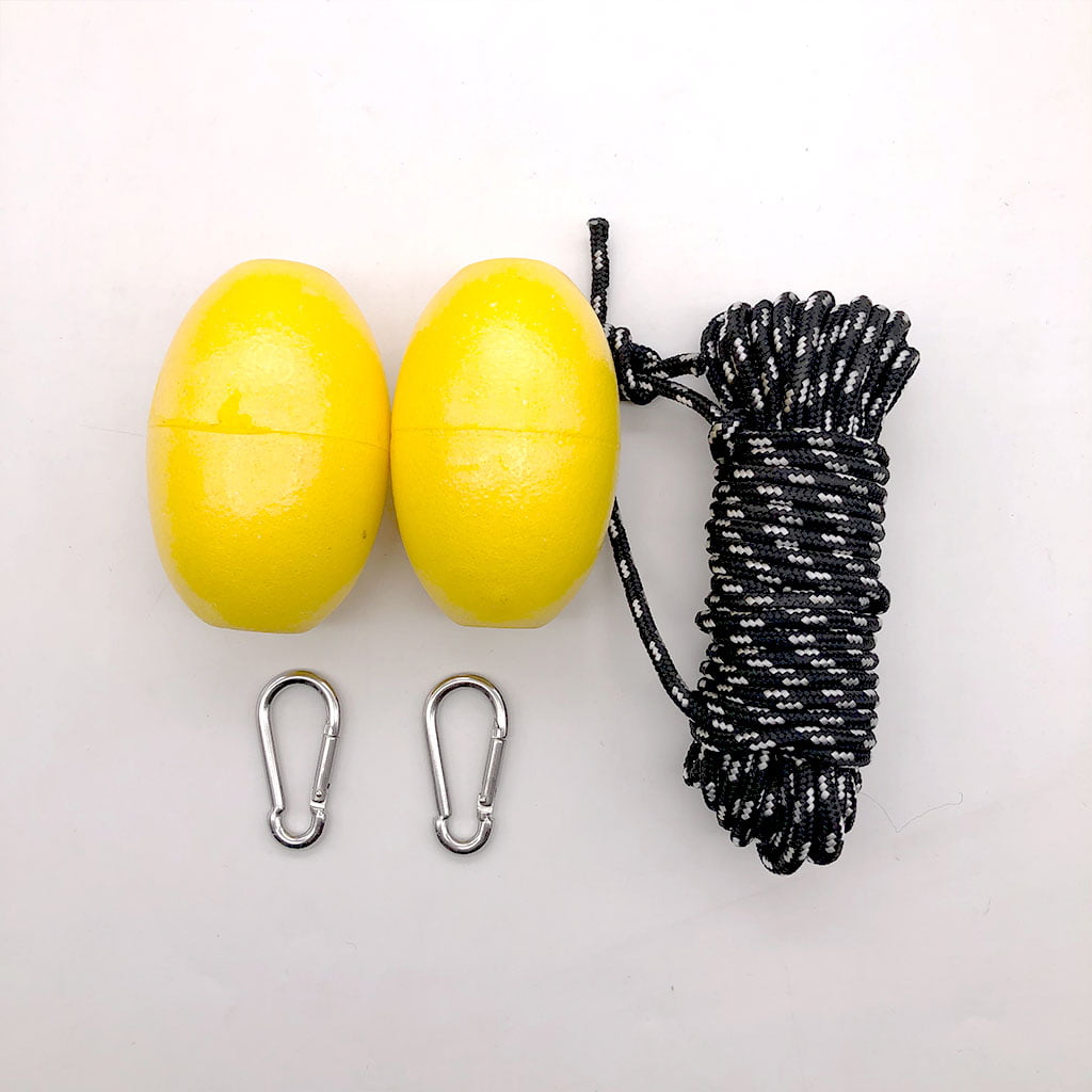 9m 30ft Kayak Tow Rope Durable Sailing Throw Anchor Line Trowline Clips 