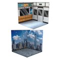 thumbnail image 1 of HILABEE 2pc 1/12 Scale Backdrop Organizer Display Collection for Action Figures, 1 of 9