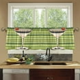 thumbnail image 4 of Yayeee Kitchen Curtains Set of 2 Light Filtering 57"x24" Over Sink Window Panels, Black Martini, 4 of 7