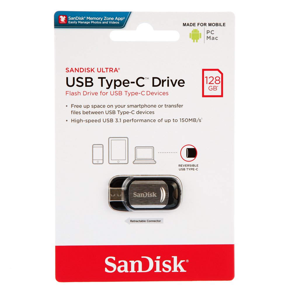 SanDisk Ultra USB TypeC 128GB Flash Drive (SDCZ450128GG46) Walmart