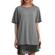 thumbnail image 2 of Camiseta de manga corta de color liso y cuello redondo para mujer, tallas grandes, ligera y transpirable, tallas S-XXXL., 2 of 7