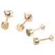 thumbnail image 1 of ADDHAT 2 Pares Aretes Dorados Inoxidable Y Resistente Para Uso Diario, 1 of 8