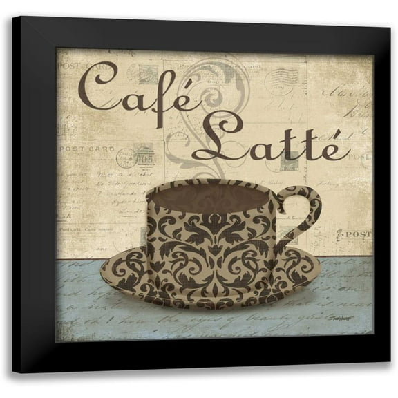 Williams, Todd 12x12 Black Modern Framed Museum Art Print Titled - Cafe Latte