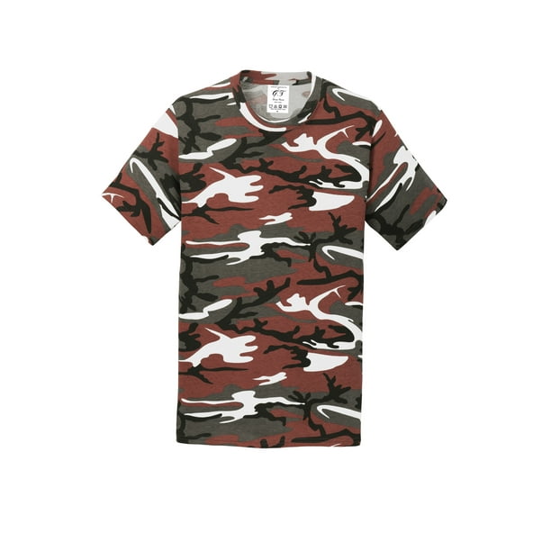 Gravity Threads Mens Core Cotton Camo T Shirt Red Camo 4X Large Walmart