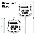 thumbnail image 2 of Laundry Room Right (10 Pack) 12 inch X 12 inch Shield Shaped Commercial Grade Plastic Signs with Aluminum Mounting Stakes Weather Resistant Made in the USA, 2 of 8