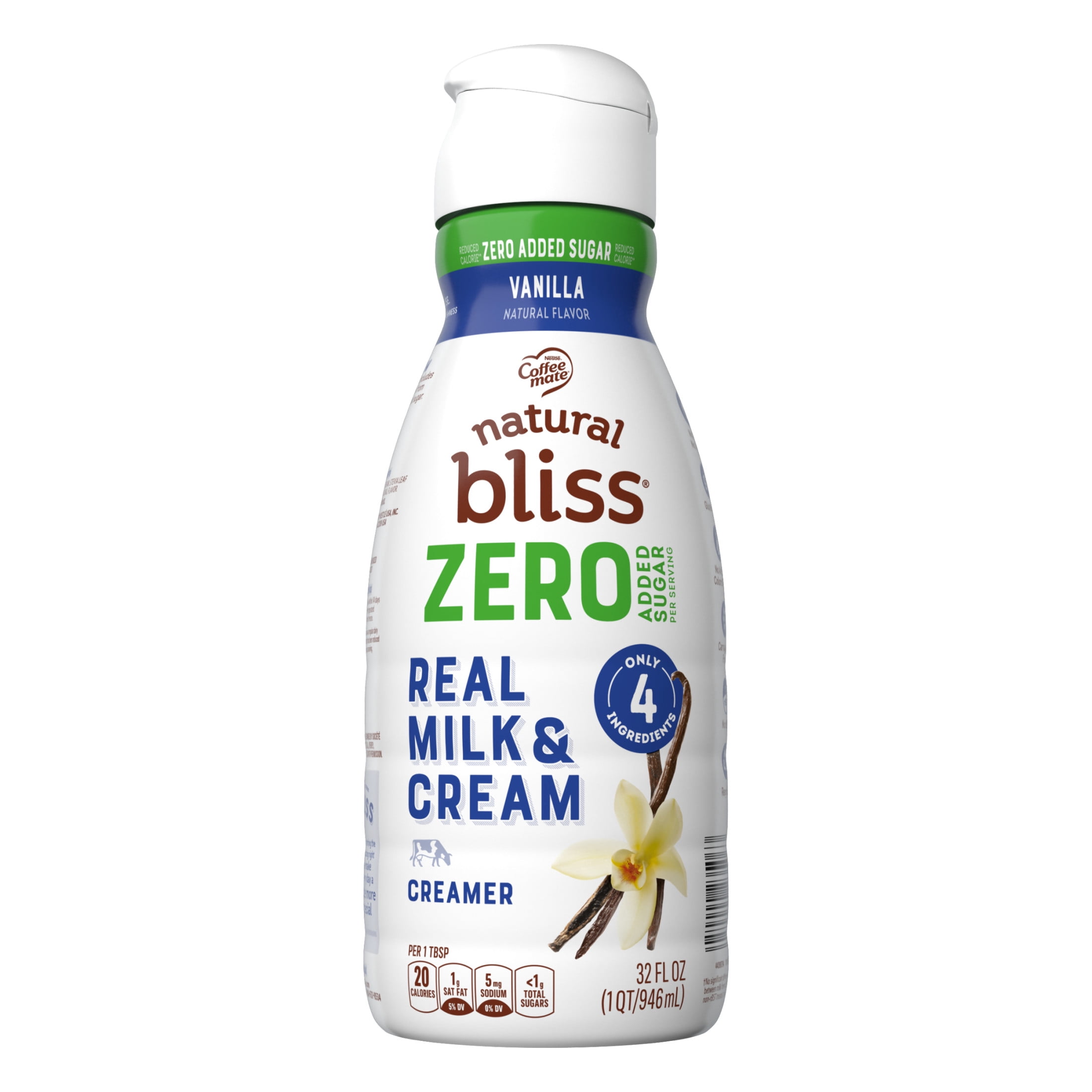 Coffee mate Natural Bliss, Sugar Free French Vanilla, Dairy Coffee Creamer, 32 fl oz Bottle