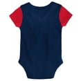 thumbnail image 2 of Newborn & Infant Navy/Red New England Patriots Little Champ Three-Piece Bodysuit Bib & Booties Set, 2 of 5