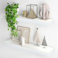 thumbnail image 1 of Fun Memories Floating Shelves for Wall, 32Inch Floating Shelves Set of 2, Hanging Shelf with Invisible Brackets, Wood Shelves for Living Room, Bedroom, Kitchen, White, 1 of 6
