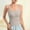 Khaki, variant on YHAJDS Women Built In Bra Tops Sleeveless Solid Color Removable Pad Camisole Pajama Top