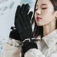 thumbnail image 4 of PMVFHDE Women's Winter Soft Thick Warm Ski Riding Gloves, Fashion Solid Color Sport Gloves for Cold Weather Black,One Size, 4 of 5