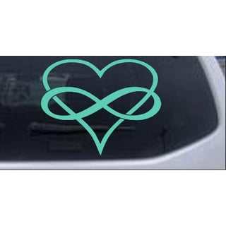 Infinity love fishing hook sticker vinyl decal, car window, doors bumper  laptop 