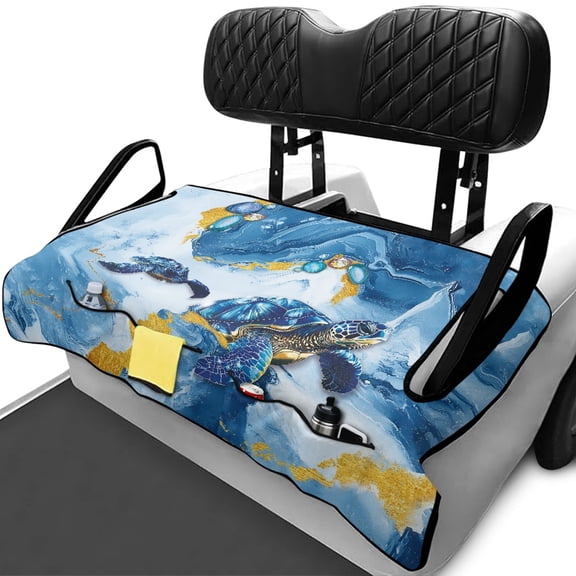 chaqlin Turtle Marble Texture Design Golf Cart Seat Covers Soft, Anti-Skid, Suitable for Club Car Golf Cart, Fit for EZGO