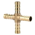 thumbnail image 4 of Conector cruzado, 5 piezas, cruz de latón, 4 vías, rosca de ajuste de latón, ajuste de tubería cruzada, rendimiento comprobado, 4 of 8