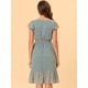 thumbnail image 4 of Vestido midi con Cinturón Allegra K Gris azulado M, 4 of 5