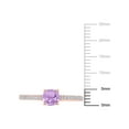 thumbnail image 2 of Everly Women's Amethyst and Diamond 10k Rose Gold Ring, 2 of 7