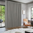 thumbnail image 5 of XWZO 80x84 Patio Sliding Door Curtains 1 Panel, Extra Wide Curtains for Glass Door, Blackout Gray Curtain Panel for Privacy Protection, Light Grey, 5 of 8