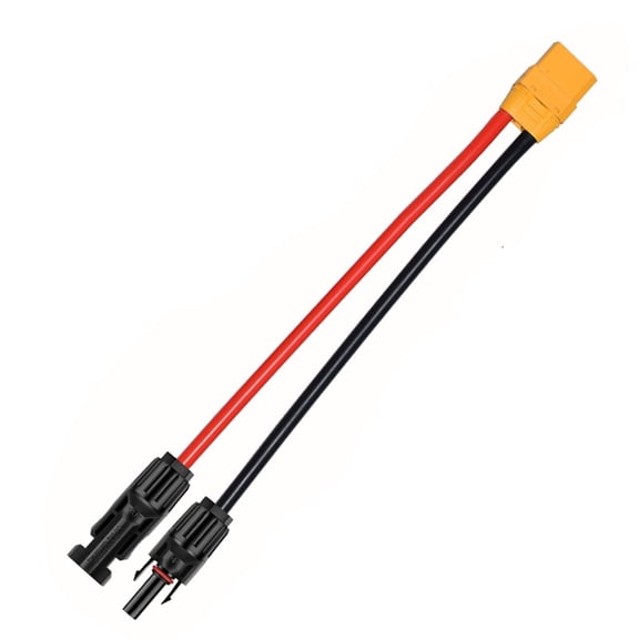 HEMLBOYW Solar Panel Connectors to XT90 Male Adapter Cable Extension Cable Adapter for Power Stations 10AWG Wire