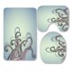 thumbnail image 1 of Juego de 3 alfombrillas de baño ABPHQTO diseño de pulpo, 1 of 1