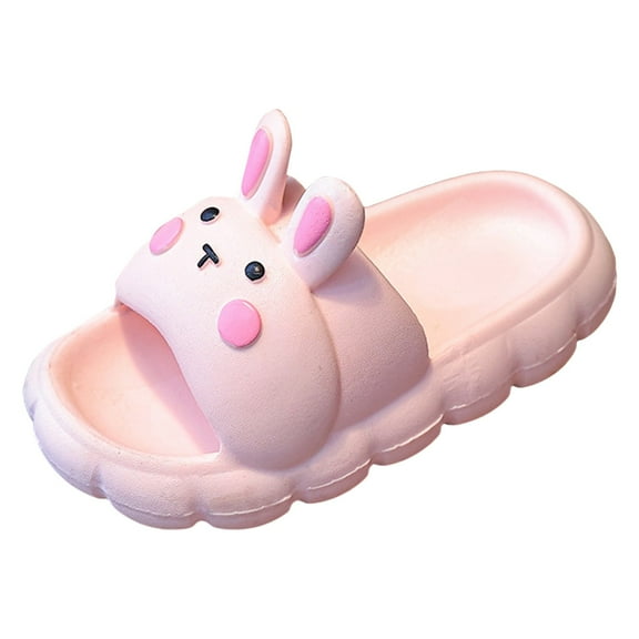 Toddler Slippers,Girls Rabbit Slippers Fashionable Indoor Outdoor Flat Soft Sole Children Shoes Comfortable,Kids Slippers,Pink,4.5-5 Years