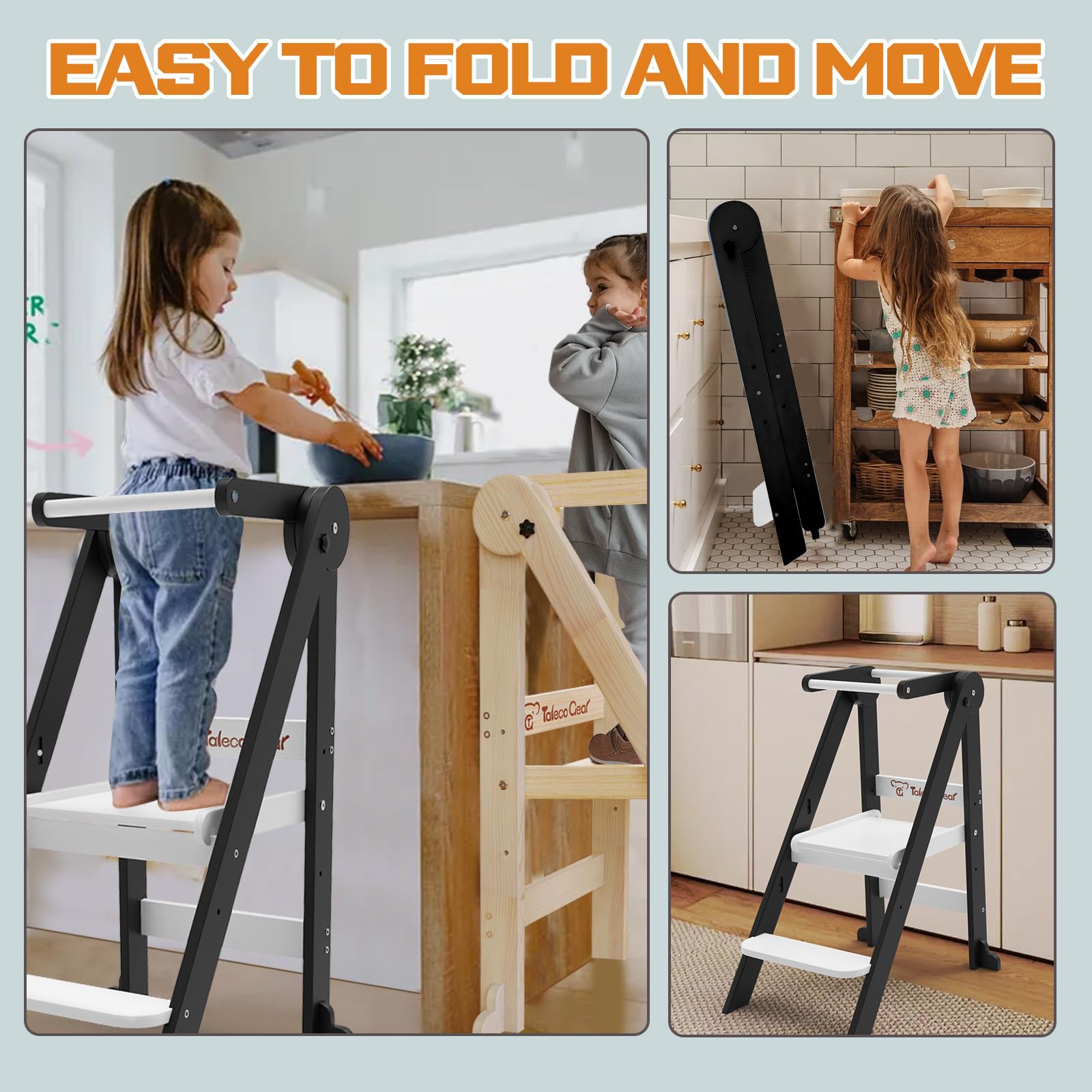 G Taleco Gear Foldable Toddler Kitchen Step Stool Helper photo 2