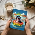 thumbnail image 3 of Hello Summer Bernese Mountain Dog Pool Day on Watermelon Float Spiral Bound Journal Berner Lover Gifts 5x7in Spiral Notebook - 13008, 3 of 5