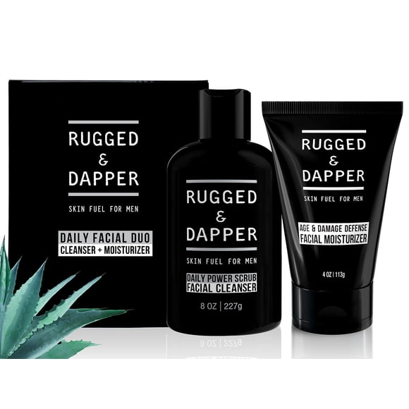 Set de cuidado de la piel RUGGED & DAPPER Daily Duo para hombre con crema hidratante