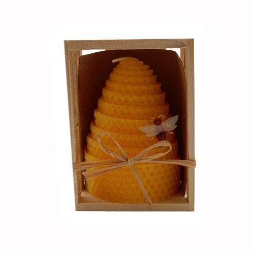 Green Pastures Wholesale Yellow Honeycomb Pillar Candle 3 x 4 Inc