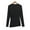 Black, variant on Ahabrexf Womens Casual Tops, Ladies' Colored Side Slit Long Sleeve Round Neck Undershirt